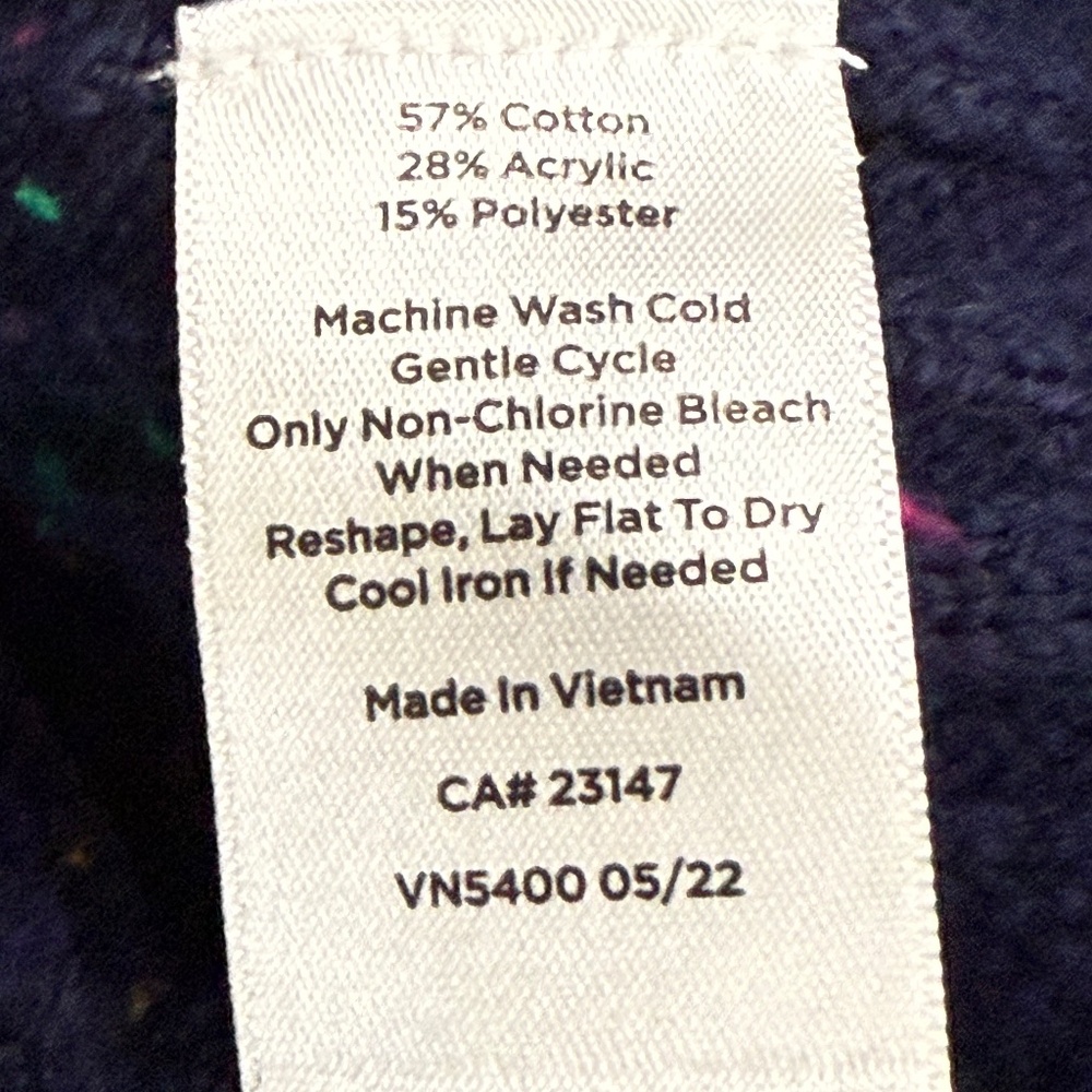 Talbots Turtleneck Sweater, Navy With Multi Color… - image 5